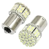 SODIAL(R) 2 x BA15S 1156 1141 LED Luz Vuelta Trasera para Coche Bombillas 50-1210 SMD 12V Blanco