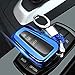 Mofei for Toyota Key Fob Cover - TPU Key Fob Case Sleeve Protector Shell Keyless Remote Control Smart Key Holder with Key Chain for 2018 2019 2020 Toyota Camry RAV4 Avalon C-HR Prius Corolla (Blue)
