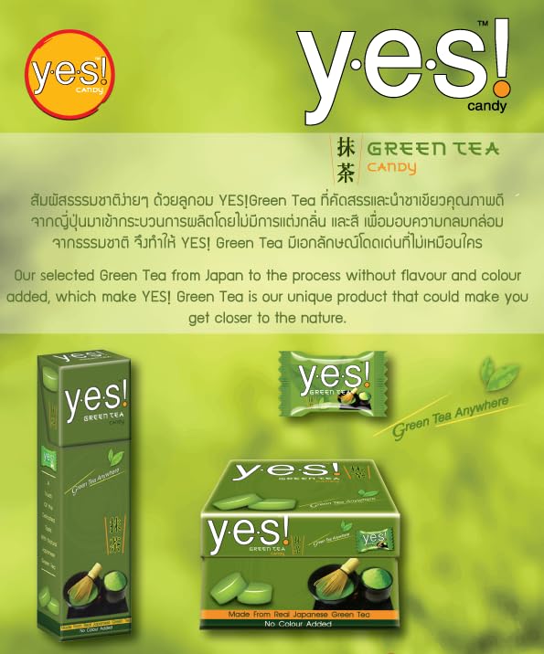 Miniatura 3 de YES - Caramelo de té verde hecho de matcha japonés real, sin color añadido, sabor matcha premium, regalo conveniente y delicioso, (22 unidades,
