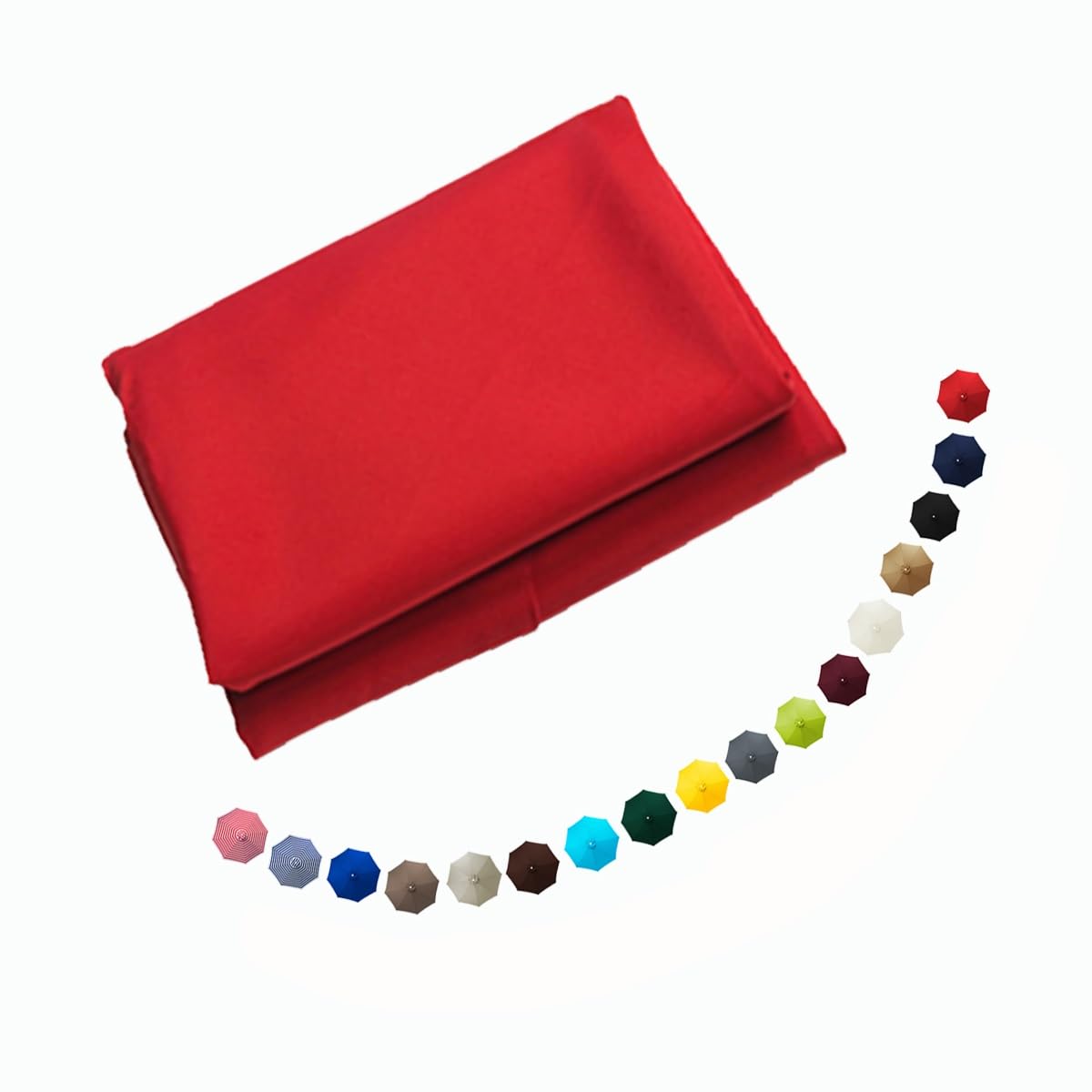 KXXZAAU Garden Sun Umbrella Replacement Canopy 8 Ribs Patio Replacement Umbrella Top Covers 7.5ft 9ft 10ft Polyester Beach Umbrella Shade Cloth(Color:Red,Size:230cm/7.5FT)