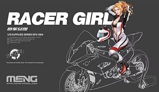 Meng Model MNGSPS-084 1:9-Biker Girl (Resin) Scale Model kit, Unpainted