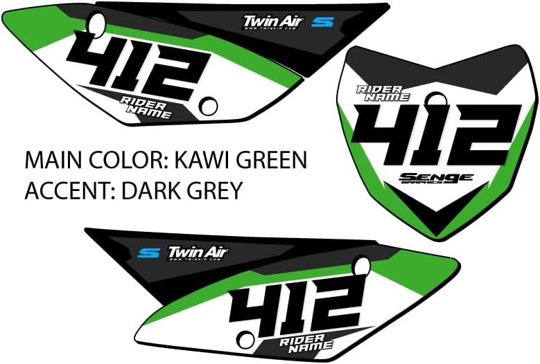 2010-2025 KLX 110 SG63 Custom MX Number Plates Senge Graphics Kit Compatible with Kawasaki