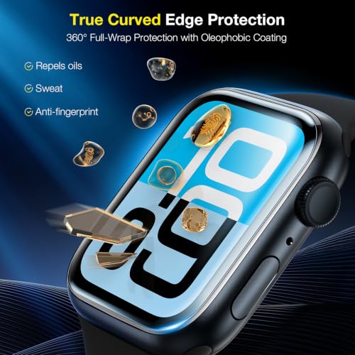 Image of LK 6 Pack for Apple Watch Screen Protector 44mm SE 3 /SE 2 /SE Series 6 /5 /4 | Touch Sensitive [Upgrade Flexible Film] for 44mm Apple Watch Screen Protector, Ultra-thin Max Coverage