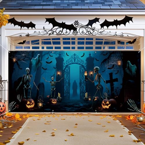 Bâche de garage Halloween résistante aux intempéries grand format 400x185 - 5