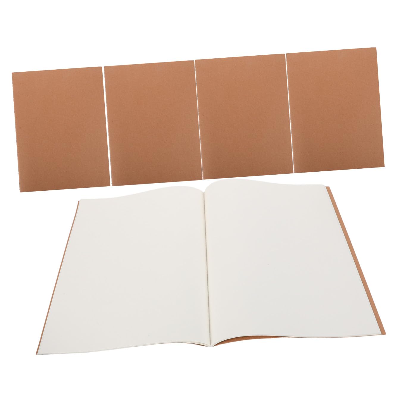 5pezzi Taccuino Con Pagine Bianche Non Righe Copertina Kraft Per Artisti e Studenti Pagine Per Schizzi Disegni e Appunti Per Viaggi e Scuola
