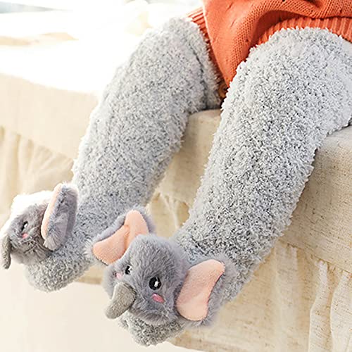 YOLAI Children Toddler Cute Cartoon Animal Fruit Fleece Socks Thickened Stockings Comfortable Warm Fuzzy Slipper Socks3