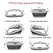 SAMMART 49L Collapsible 4 Handled Laundry Basket-Foldable Storage Container-Portable Washing Bin-Space Saving-Pet Bath Tub,Water capacity 37L (1, Grey), Size: 25.4 x 18.7 x 10.25 inches