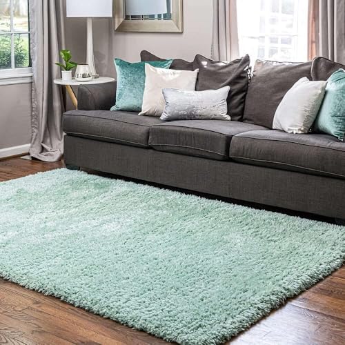 Image of Solid Fluffy Rugs and Carpet for Hall and Drawing Room 5x7 Feet M-5