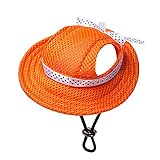 MaruPet Round Brim Princess Hat Visor Hat Pet Dog Mesh Porous Sun Hat with Ear Holes for Small, Extra Small Dog Teddy, Pug, Chihuahua, Shih Tzu, Yorkshire Terriers, Papillon M