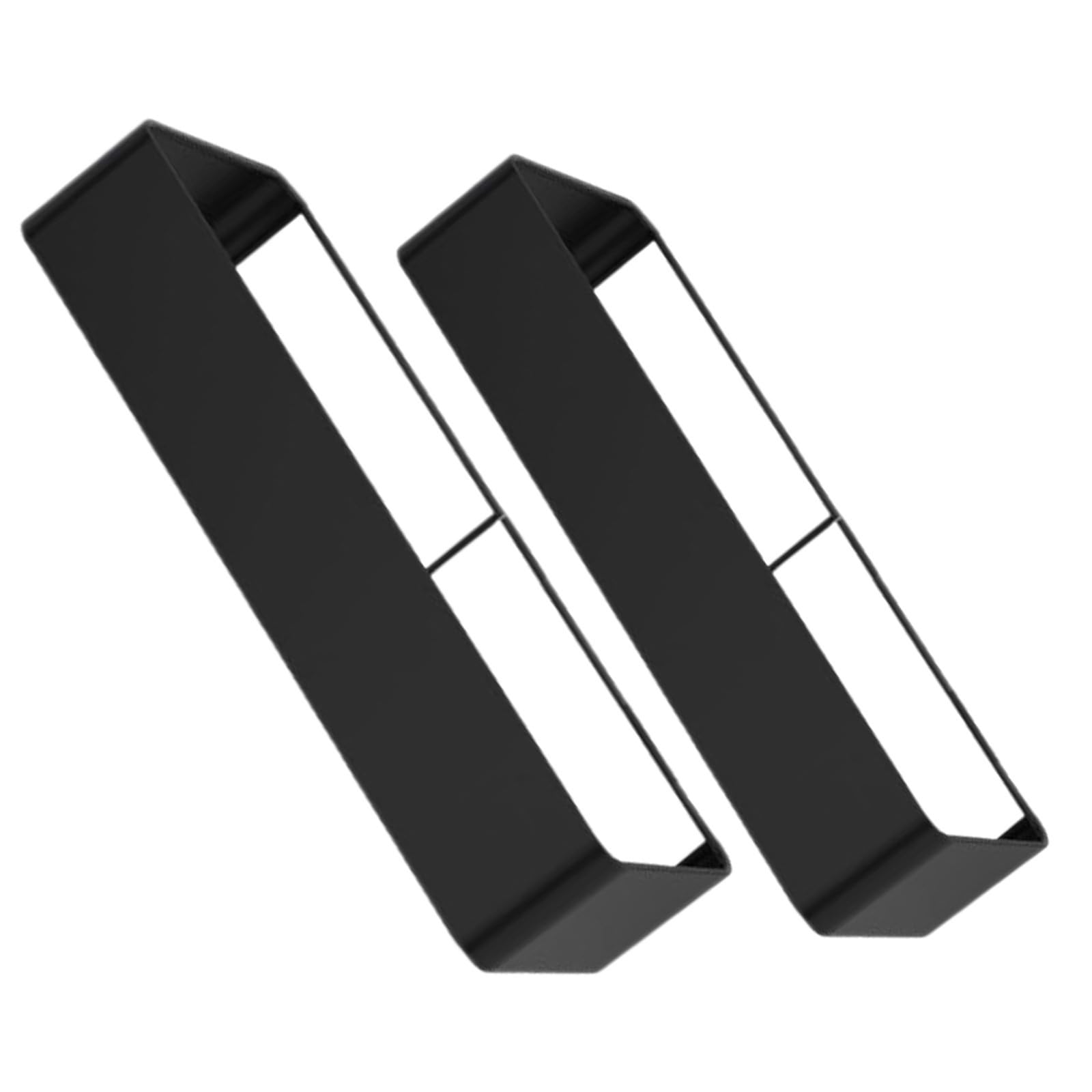 Estante de Ducha Diseño Flotante y Estructura Inferior Hueca sin Taladro de Acero al Carbono Negro para Baño y Dormitorio