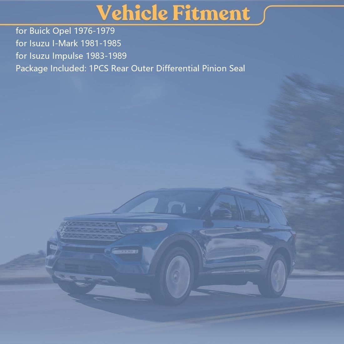 Rear Outer Differential Pinion Seal for Isuzu Impulse 1.9L 1983 1984 1985 1986 1987, for I-Mark 1.8L 1981 1982 1983 1984 1985, for Buick Opel 1.8L 1976 1977 1978 1979, Car Replacement Parts