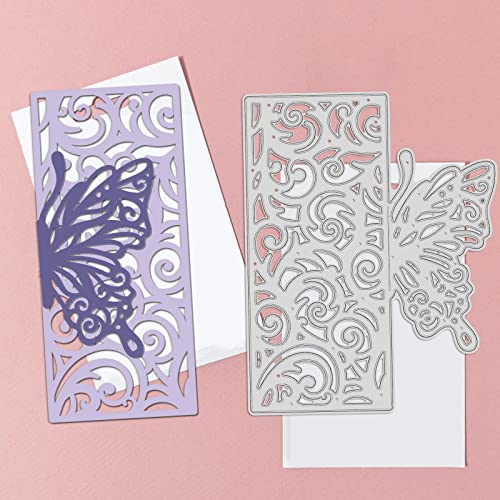 INFUNLY Wedding Invitation Base Cutting Dies Metal Flower Background Die Cuts Embossing Stencils Template for Card Scrapbooking DIY Craft Album Paper Card Decor - Image 3