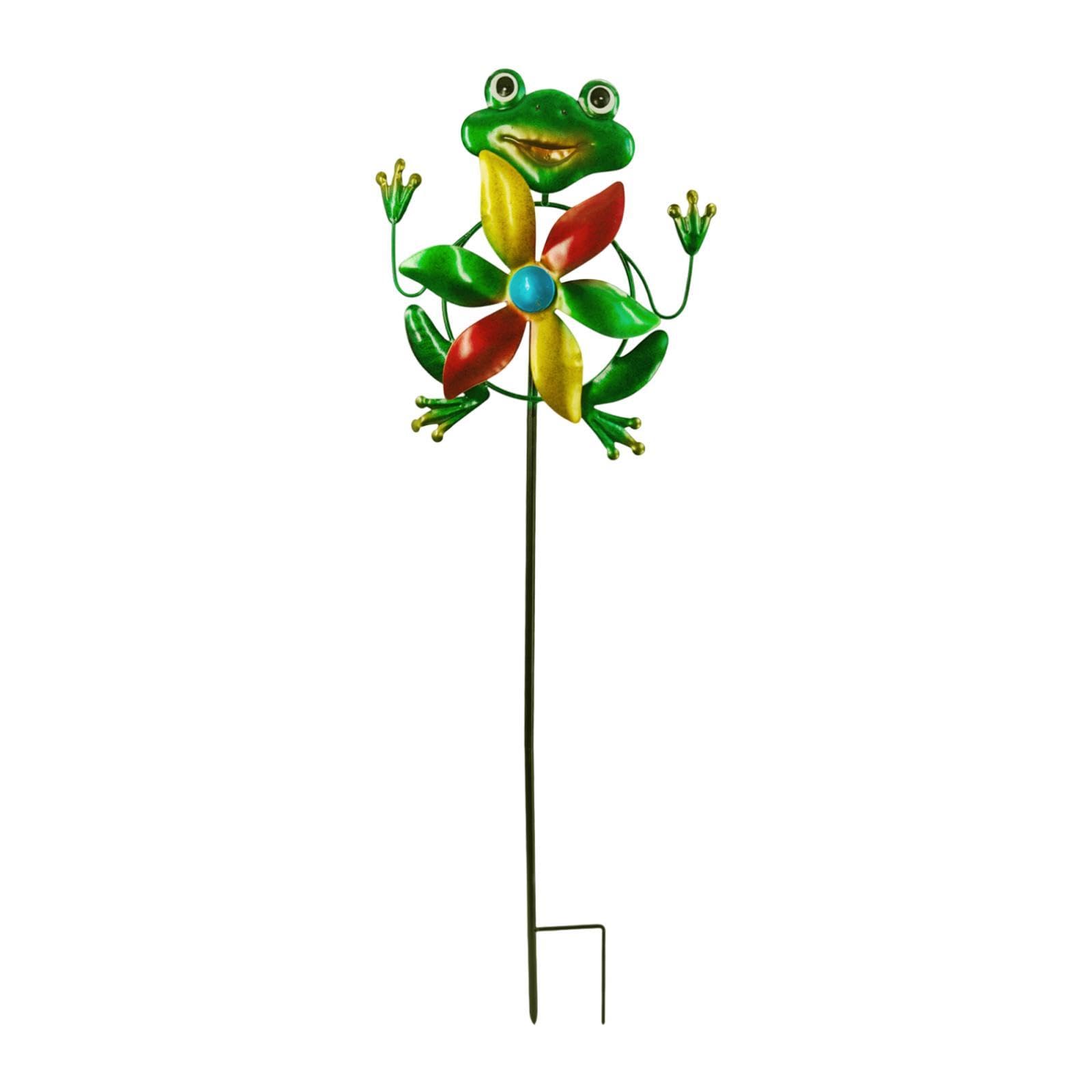 Wind Sculpture Frog Shape Party Supply Wind Spinner for Lawn Outside Balcony-image-14