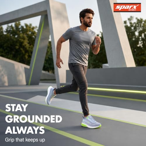 Image of SPARX Sports Running Shoes for Men - Lightweight Breathable Lace-Up Athletic Shoes with Cushioned Comfort, Shock Absorption, Durable Grip, Flexible Sole & Everyday Walking Performance
