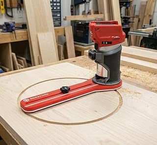 Router Circle Jig for MILWAUKEE M18 FUEL Fixed Base Compact Trim Routers – Precision Tool for Perfect Circular Cutouts, Adjustable from 1.6" to 37", Woodworking Tool - Made in USA