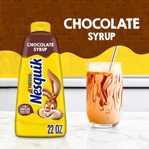 Image of Nesquik Chocolate Flavored Syrup, 22 Fl Oz | Chocolate syrup for milk or ice cream; 22 fl oz squeeze bottle