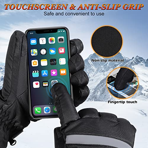 Winter Rechargeable Motorcycle Heated Gloves: Snow Work Thermal Heating Gloves for Man Woman - Touch Screen Windproof… - Image 6