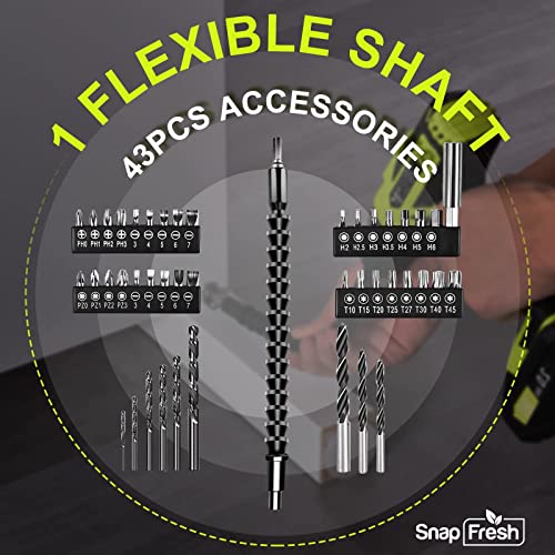 Akku-Bohrschrauber - 20V mit Akku & Ladegerät, Schlagbohrschrauber Set für Zuhause, Bohrschrauber stufenloser Geschwindigkeitsregelung, elektrische Bohrmaschine Combo Kit (Akku Ladegerät enthalten) – Bild 6