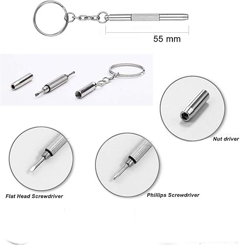 Miniatura 4 de Almohadillas de nariz para gafas de sol, brazo de silicona suave, almohadillas de nariz, destornillador, kit de repuesto para gafas, gafas de sol..