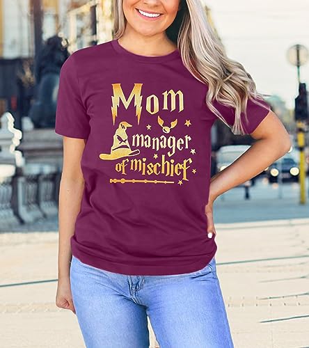 Women Funny Mom T Shirt Manager Shirt Mom Life Tee Fantastic Mama Shirt Magic Mom Shirt Mothers Day Tee Tops4