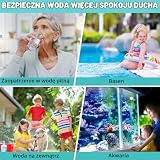 Forbabe 16 w 1 tester wody pitnej, 50 sztuk pasków testowych do wody pitnej z probówkami, kroplomierz, paski testowe do wody wodociągowej, basen, spa, do łatwej weryfikacji twardości wody, pH, chloru