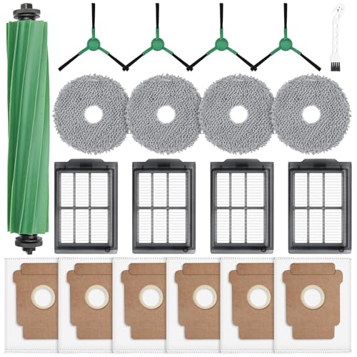20 Accessoires pour iRobot Roomba Plus 405/505 Combo Robot Aspirateur laveur, 6 sac aspirateur 4 brosses latérales 4 Lingettes 4 filtres 1 Brosse principale 1Brosse de...