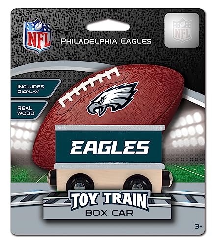 Image of Masterpieces Wood Train Box Car - NFL Philadelphia Eagles - Officially Licensed Toddler & Kids Toy