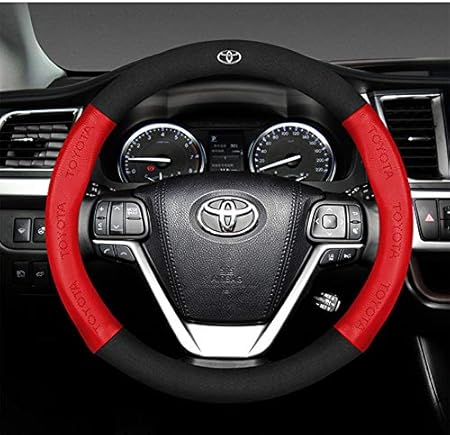Amazon Mutoo トヨタ 全シリーズ対応 文字付き ステアリングカバー ハンドルカバー ホイールカバー C Hr 86 プリウス カムリ Rav4 プラド マークｘ ハリアー アクア オデッセイ ハンドルカバー スエード 牛革製 ステアリング パーツ 車内装 専車ロゴ Mサイズ 38cm