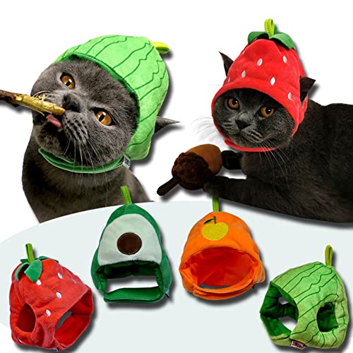 Sombrero disfraz frutas para perros y gatos miniatura 3