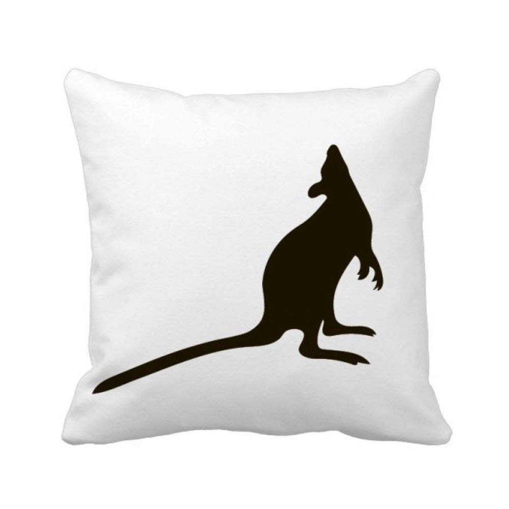 Housse de coussin kangourou noire 45x45 cm pour canapé et décoration salon