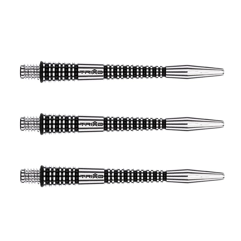WINMAU Dart Shaft - Triad RX Aluminium Dart Stems - 1 Set per pack (3 darts Shafts in total) - Professional Darts Accessories - Black Medium Shafts