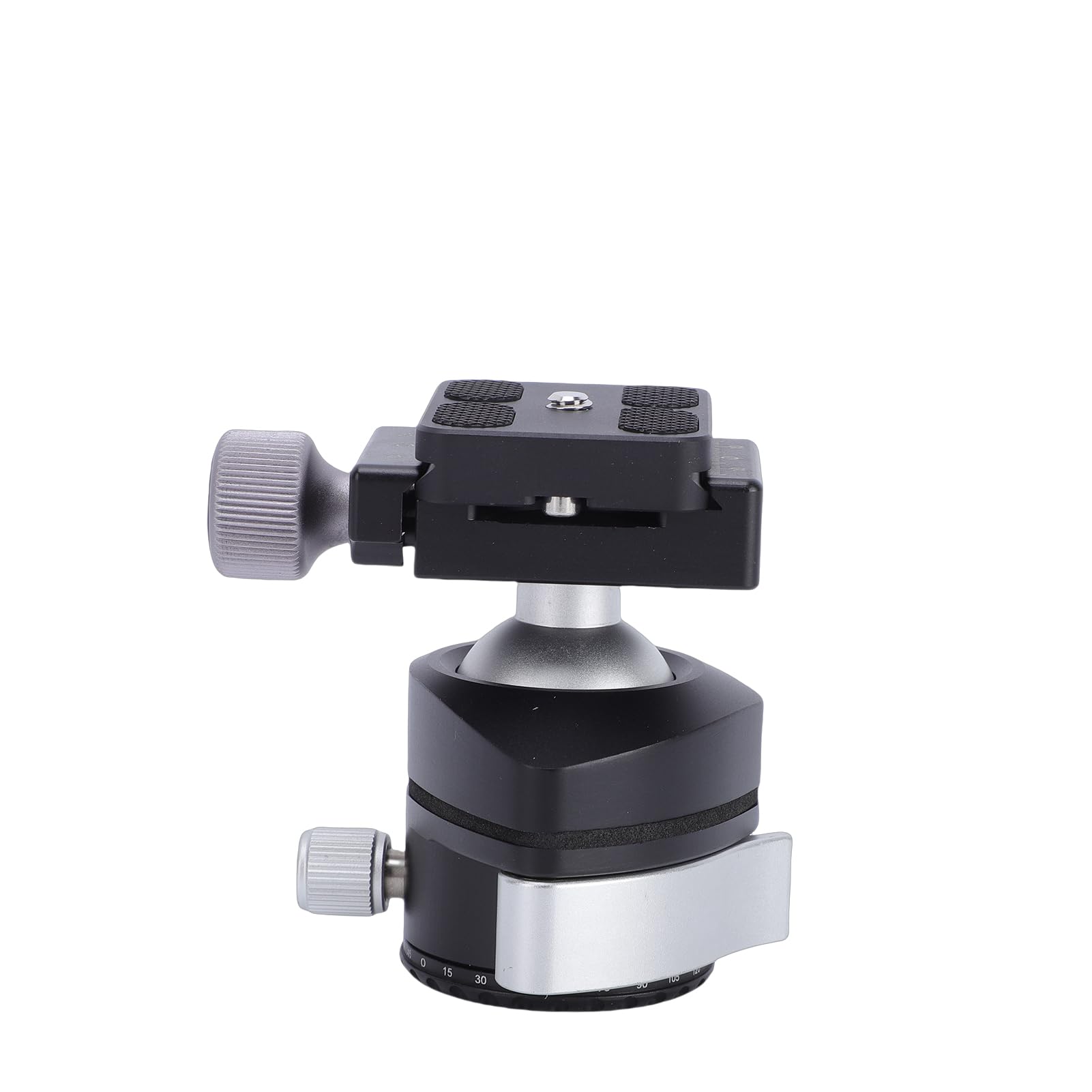 Generic Testa a Sfera in Metallo Capacità di Carico Elevata Piastra a Sgancio Rapido Testa per Treppiede per Fotocamera Facile Utilizzo con una Sola Mano per Fotografi Seri Lega di Alluminio