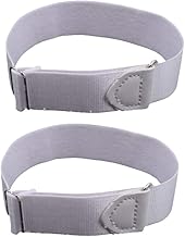 SUPVOX Adjustable Non-Slip Arm Warmers for Men and Women, 2 Pieces (White), white