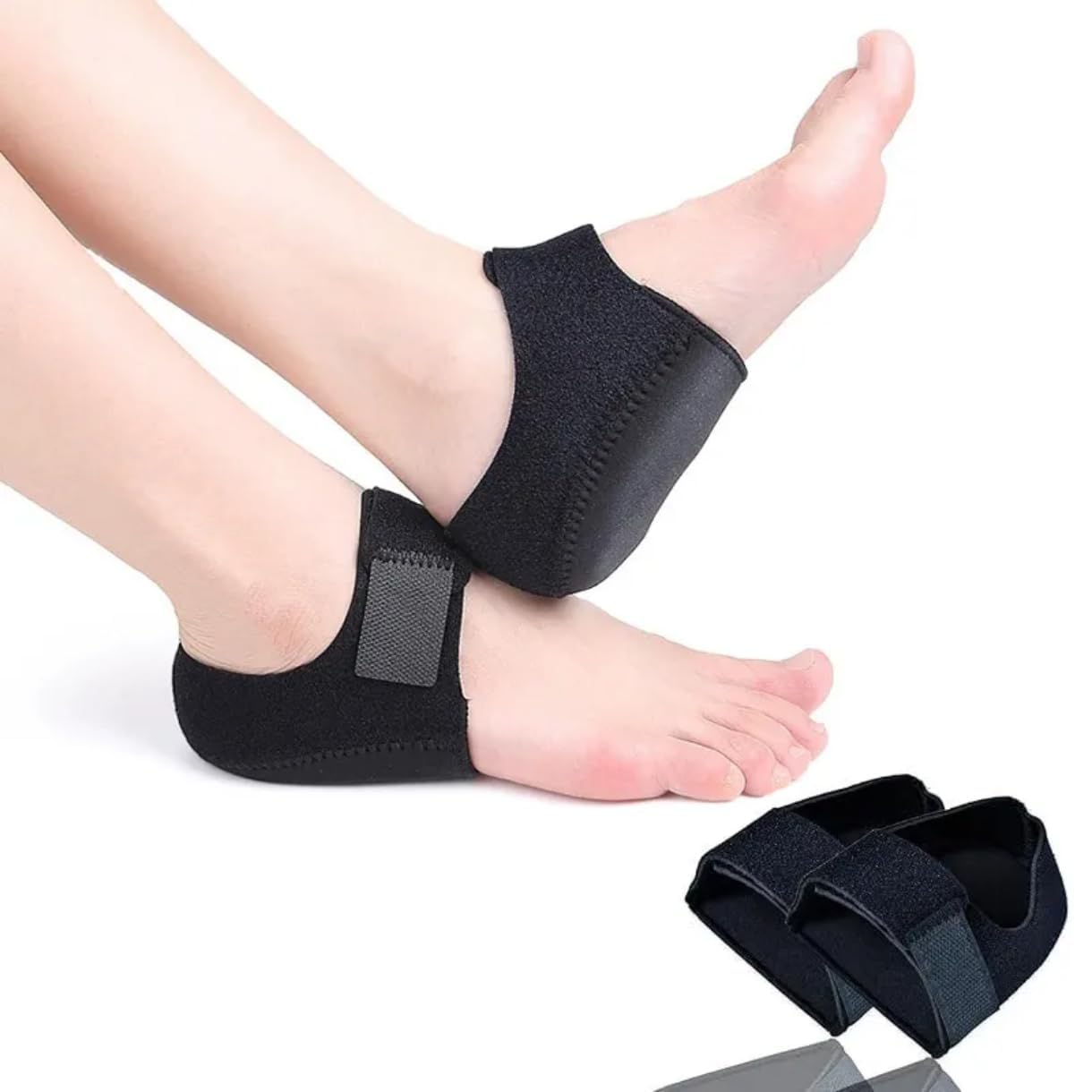 Heel Protector Pads for Pain Relief for Men & Women | Silicone Gel Heel Pads for Plantar Fasciitis, Heel Pain | Orthotic Heel Cushion Support, Soft & Reusable Heel Protectors A1-image-40