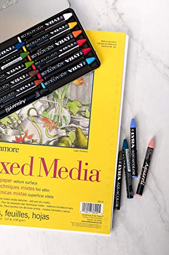 Strathmore 300 Series Mixed Media Paper Pad, Side Wire Bound, 5.5X8.5 Inches, 40 Sheets (117Lb/190G) - Artist Paper For Adults And Students - Watercolor, Gouache, Graphite, Ink, Pencil, Marker #TOP4