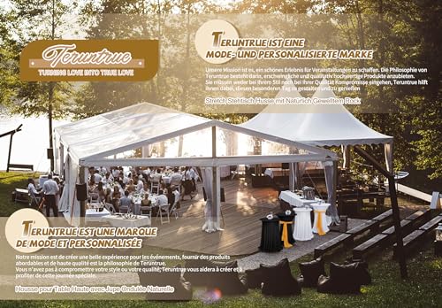 Housse mange debout 60x110 extensible nappe table haute de bar blanche - 8