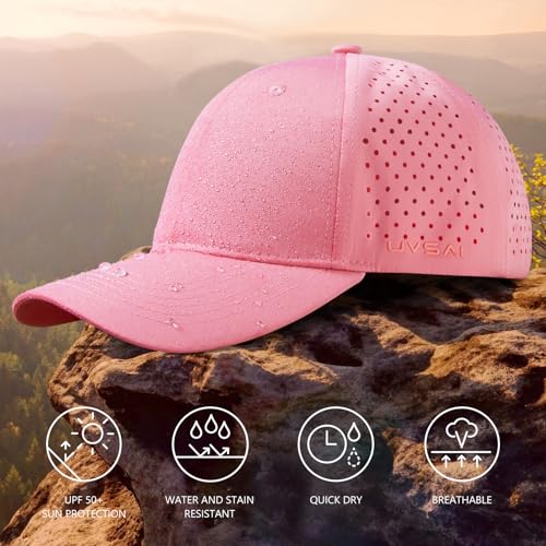 Image of UPF 50+ Performance Water Resistant Baseball Cap Lightweight Breathable Hat Golf Running Boat Hiking for Men Women