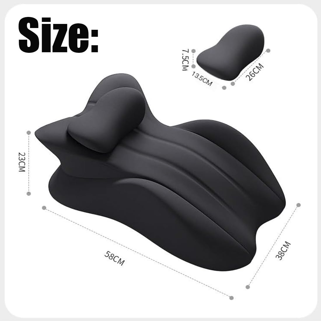 Almohada Sweet Spot, Discreta Almohada De CuñA para Parejas, CojíN Sexual con PosicióN 27°, Almohada De CuñA De Espuma ViscoeláStica con Funda Lavable (Gris-Azul)