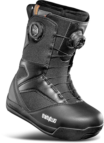 ThirtyTwo STW Double Boa Snowboard Boots - Snowboard Boots with Dual-Zone Lacing & Grippy Outsole - Women - Black - Size 6