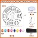 Poen 28 Sets Religious Jesus is My Rock Suncatchers Kits for Kids Ornaments Crafts Flip Flop Window Paint Art DIY Decor for Sunday School VBS Classroom Activities Holiday Party