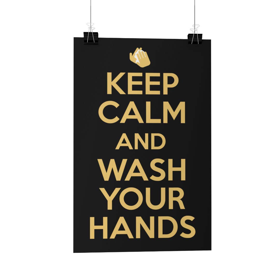Keep Calm-and was Your Hands Greeting Card Poster
