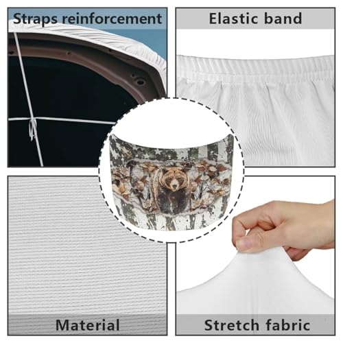 Image of Car Hood Cover, Auto Hood Wrap Blankets Stretchable Bear Automotive Exterior Accessories for Compact Sedans SUVs Trucks