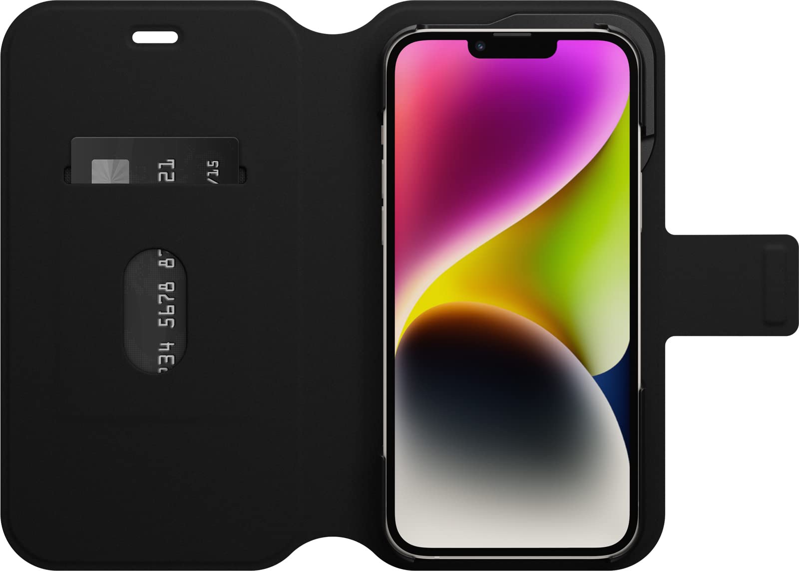 OtterBox Cover per iPhone 14 Plus Strada Via, Resistente a Shock e Cadute, Folio Sottile, Morbido al Tatto con Slot Carta di Credito, Testato 2X vs Norme Mil-Std 810G, Nero