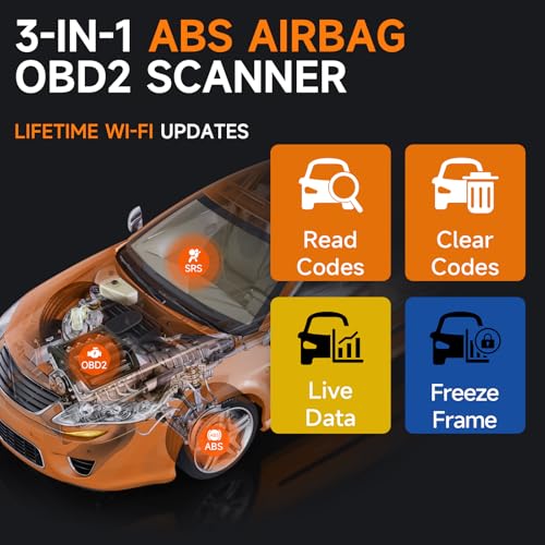 Image of FOXWELL NT630 Plus ABS /SRS OBD2 Scanner, ABS Auto Bleed, Oil EPB SAS Resets | Brake & airbag scanner with read /clear codes, ABS bidirectional tests, live data, 10 OBD2 modes, AutoVIN and WiFi updates