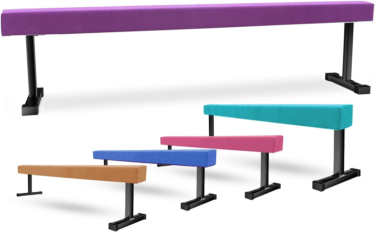 FBSPORT 8ft Balance Beam High and Low Floor Beam