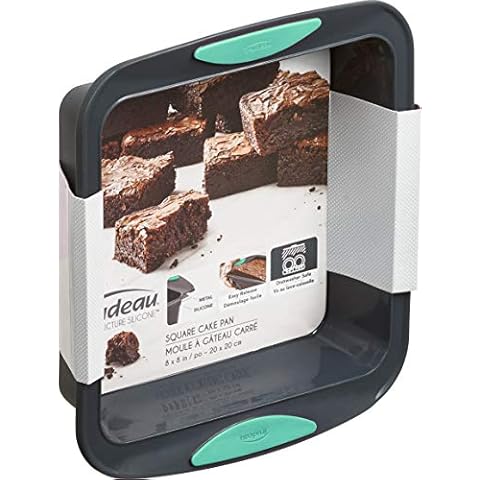 Trudeau Maison Square Silicone Pan Gray/Mint 8" Cover