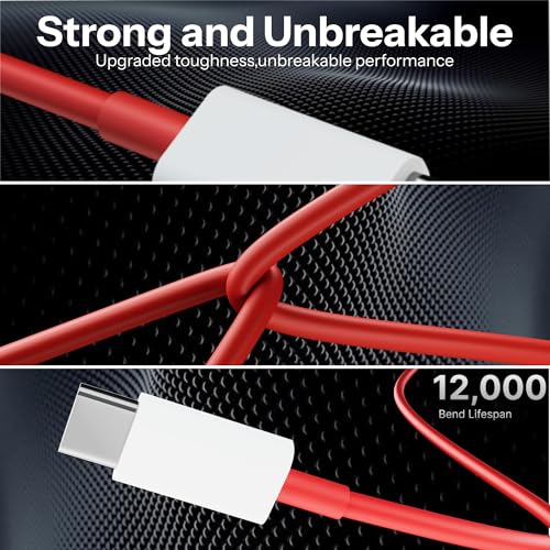 Image of Ofuca 80W USB C to Type C Fast Charging Cable Dash /Warp Compatible Charger Cable for one+ 13 /13R /13S /12 /12R /11 /11R /10 /10R /10T /9 Pro /8 /8T, Nord Series & Type-C Devices BY HOMEMO