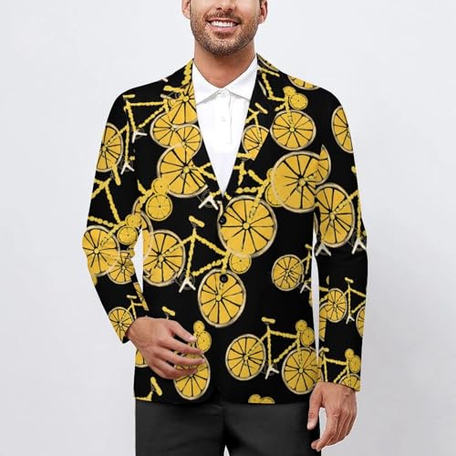 Bike Orange Men's Slim Suit Long-Sleeve Prom Tuxedo Classic Two Button Business Jacket2