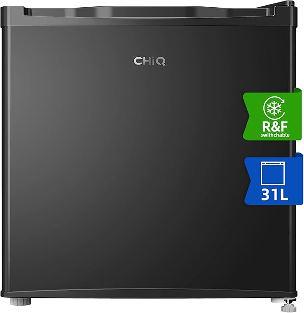 CHiQ CSD31D4EU, Mini Freezer, Upright Freezer, 31L, Dual Purpose, 4 Star Freezing, for Table Top,12-Year Free Warranty on The Compressor