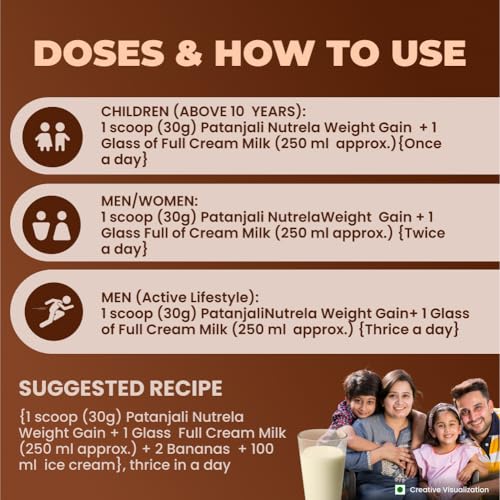 Image of Nutrela Weight Gainer | 500g Chocolate Flavour (Pack of 3)| High-Calorie Mass Gainer with Vitamins & Khandsari Sugar | Ideal for Men & Women